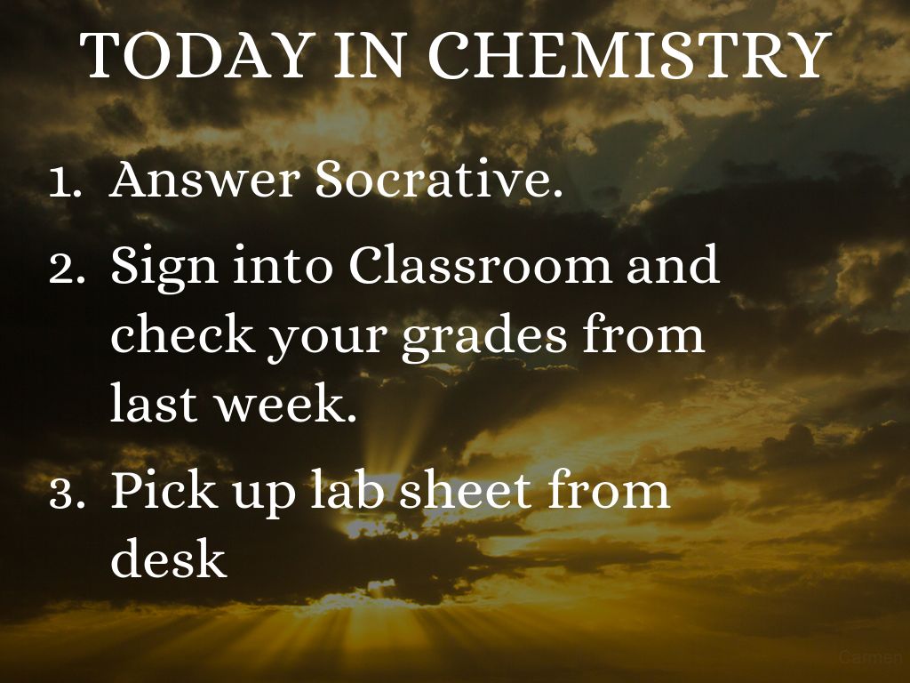 Today in Physical Science