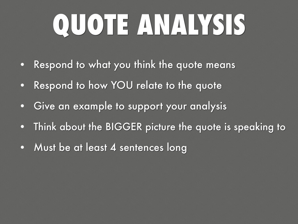 Quote Analysis