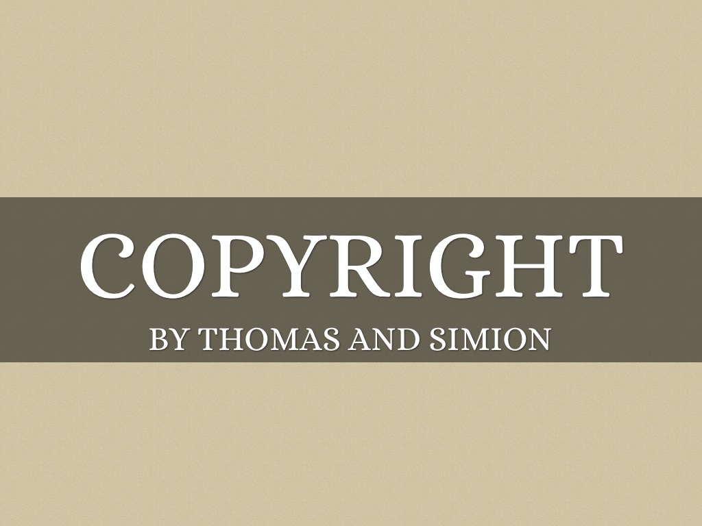 Copy Right By Thomas And Simone