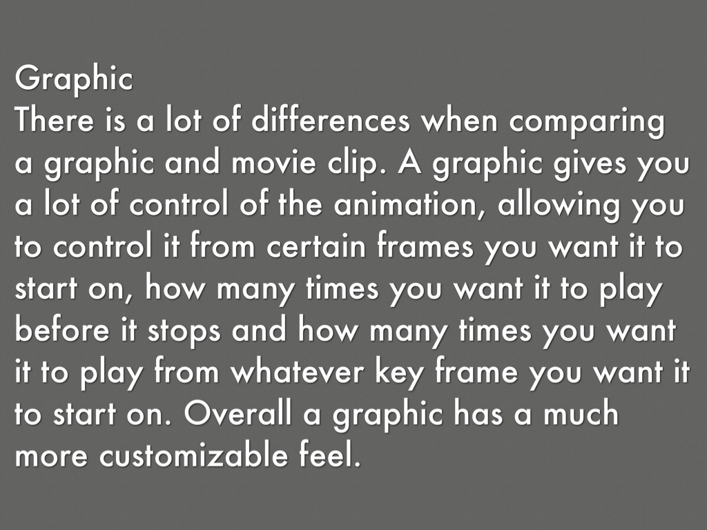 Graphic Vs Movie Clip by Ryan Hockemeyer