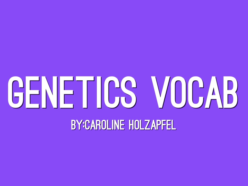 Genetic Vocab