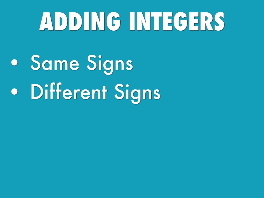 Integers by ryan.durant