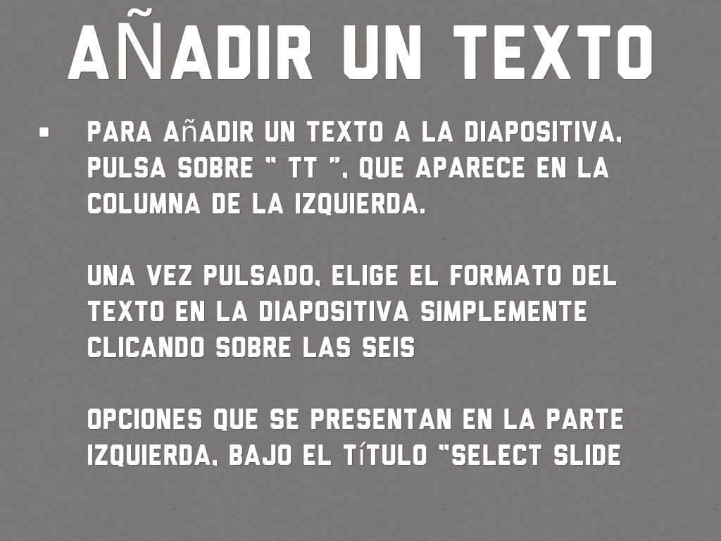 Añadir un texto