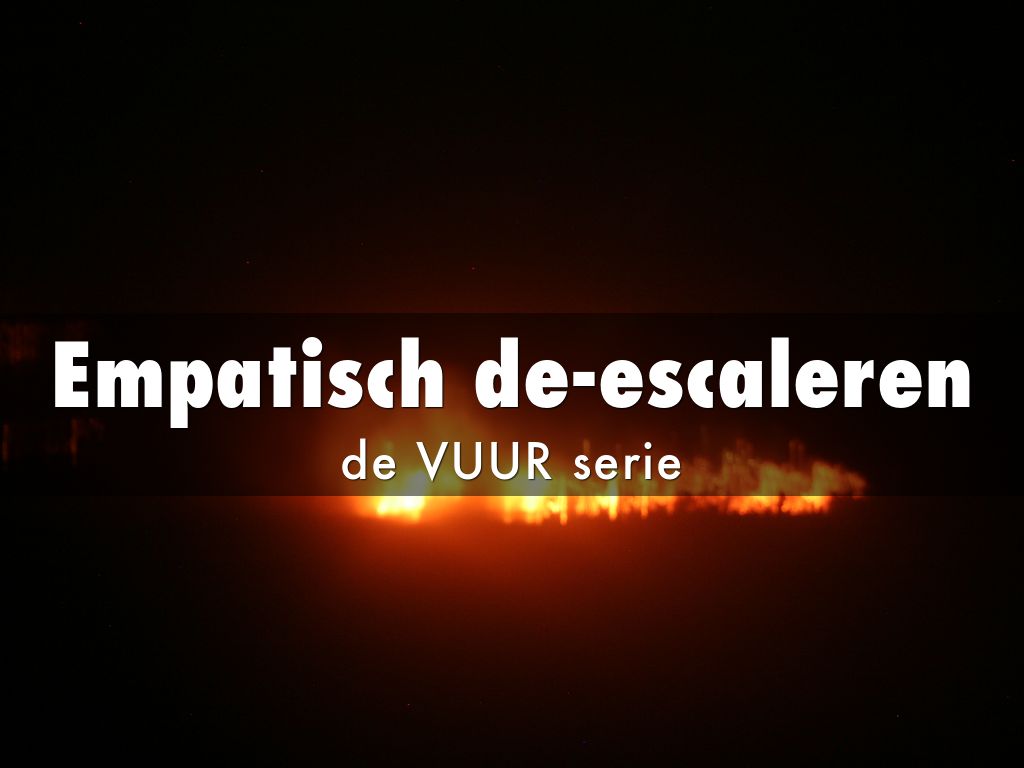 de VUUR serie, interventies bij het empatisch de-escaleren