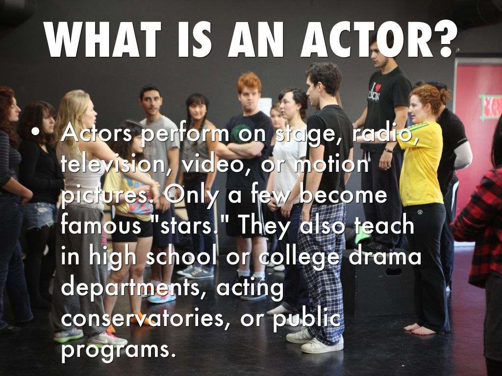 Actor. Occupation Careers Assignment by Kimberly