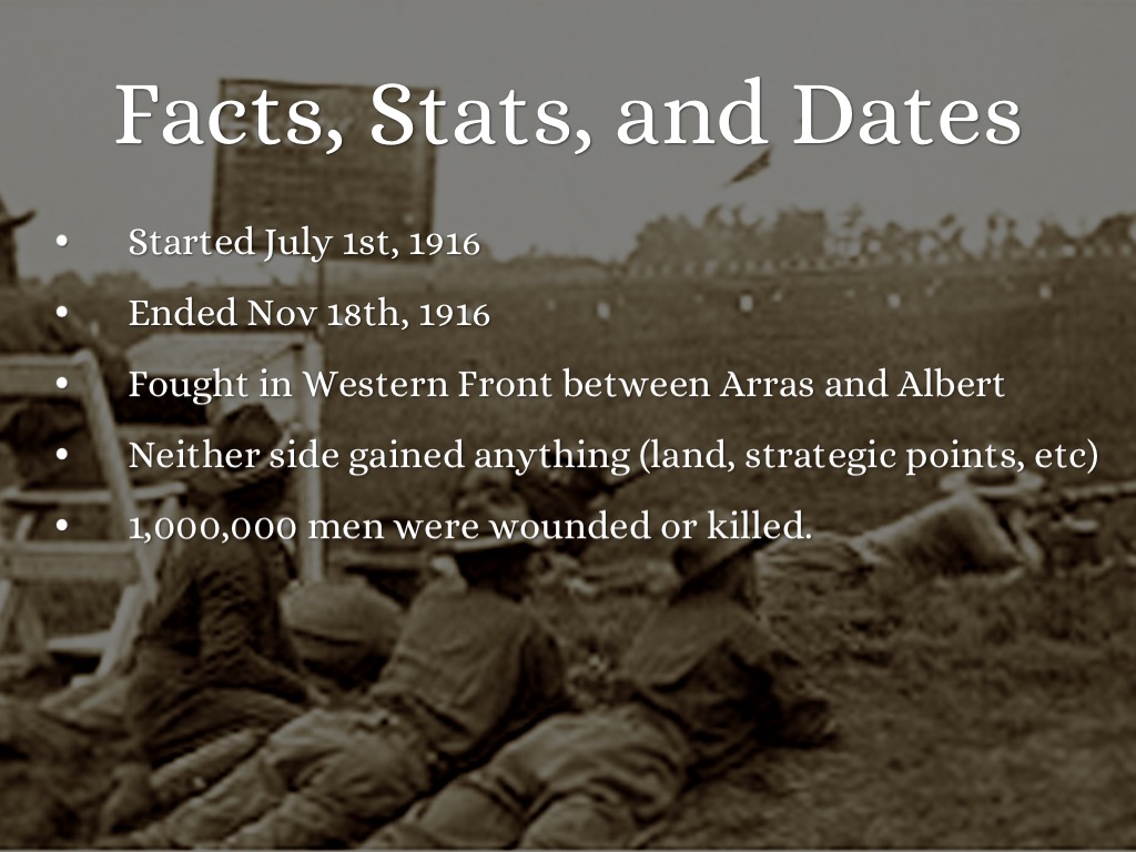 ww1 battle of somme facts