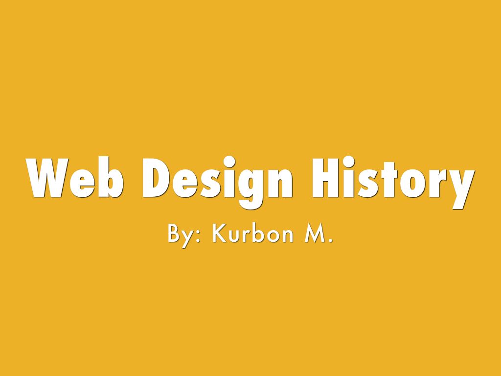 Web Design History