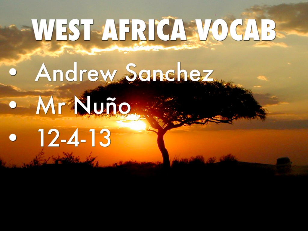 West Africa VocBulary