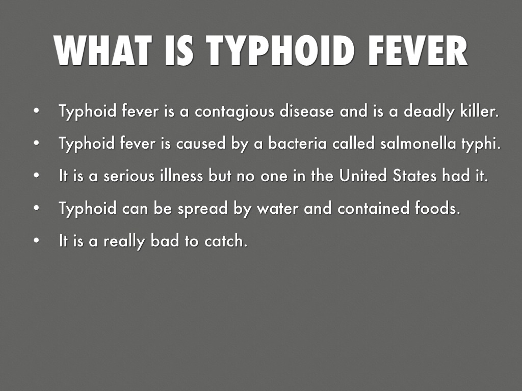 typhoid fever story summary