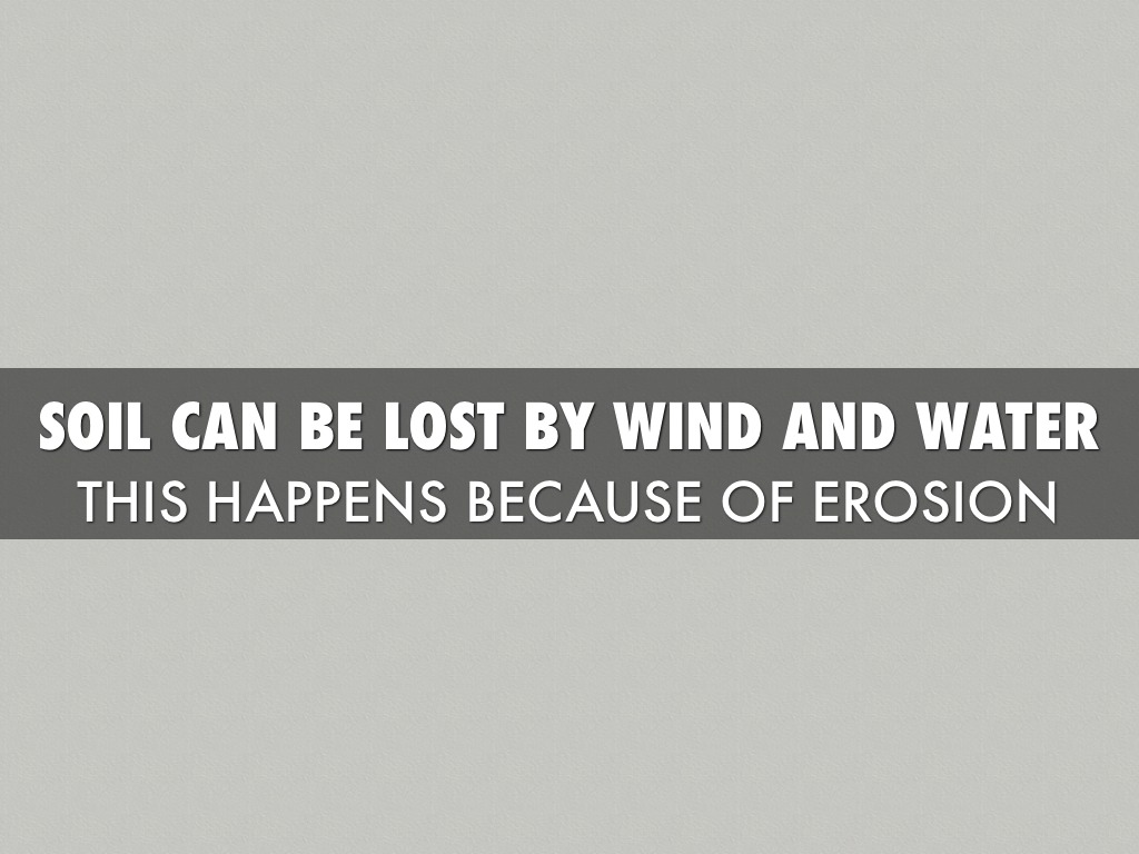 Water And Soil Conservation