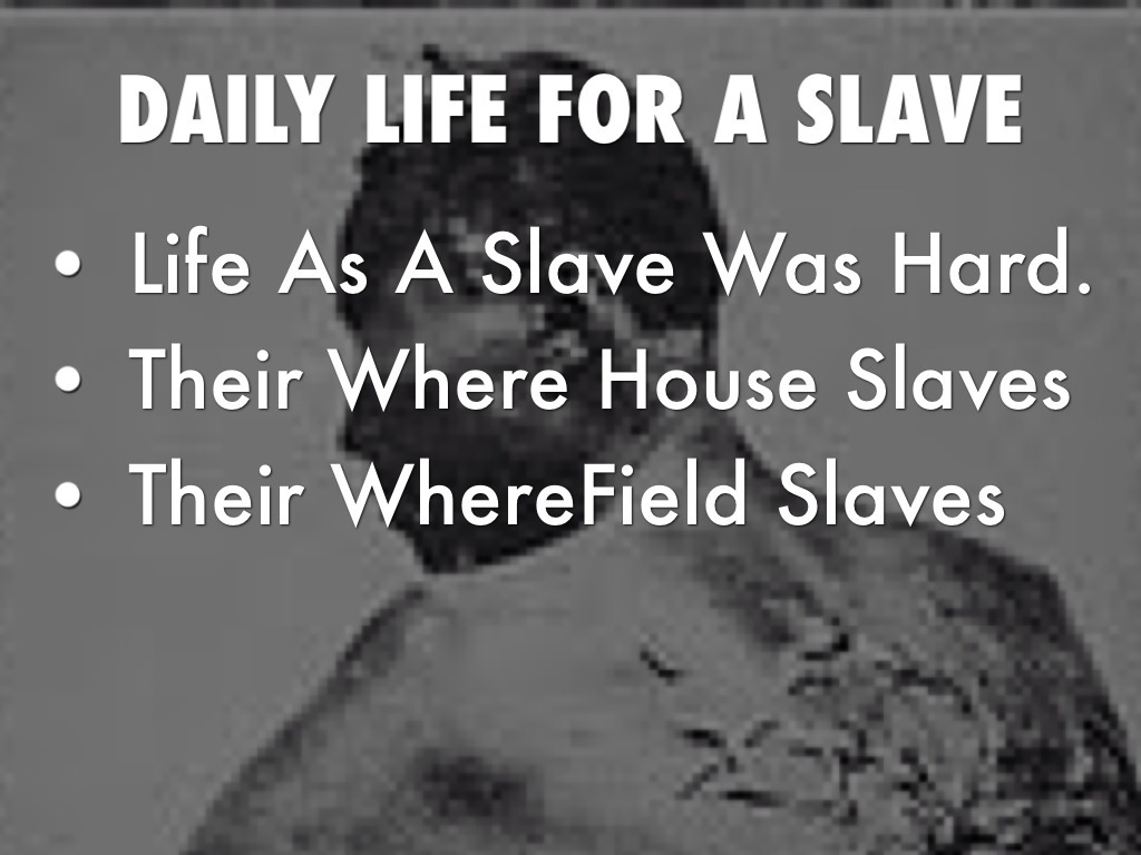 Daily Life Of A Slave by Jamaria Washington