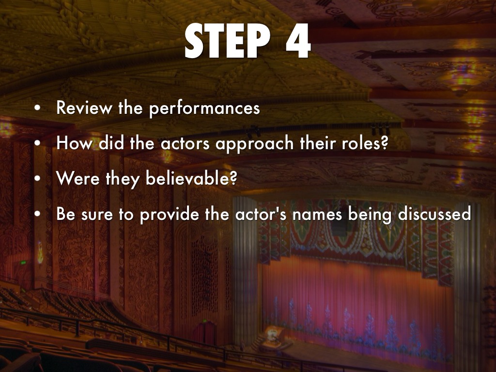 how to write a theatre review