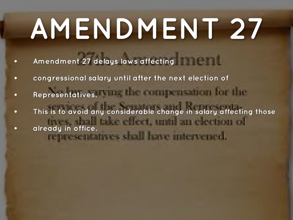 27th Amendment Definition Examples And Forms