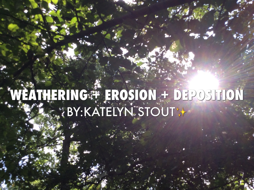 Erosion + Deposition + Weathering 