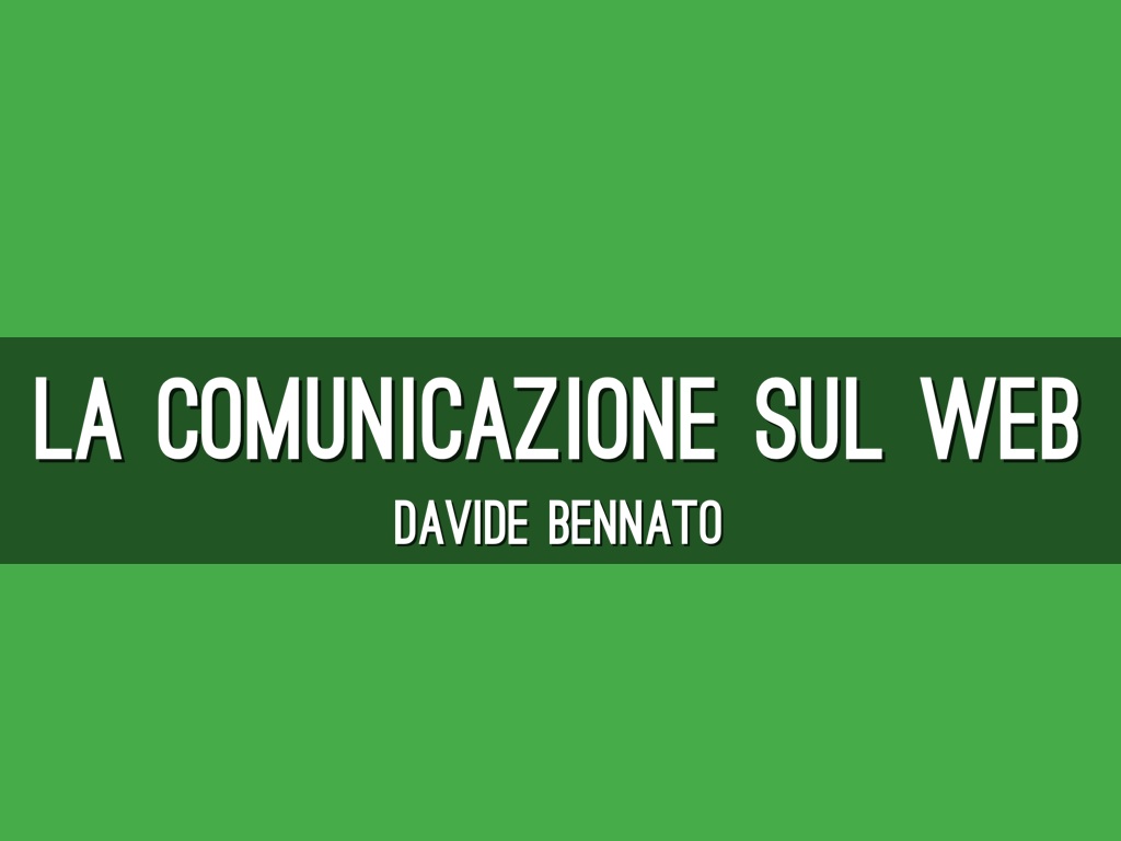La Comunicazione sul Web