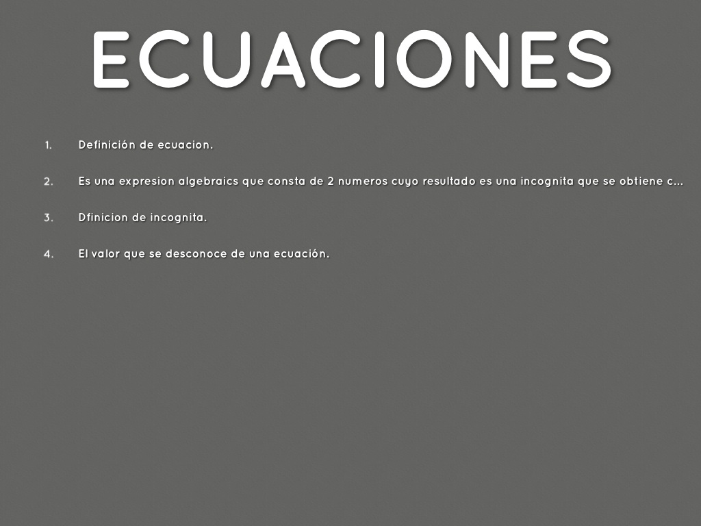 Ecuaciones