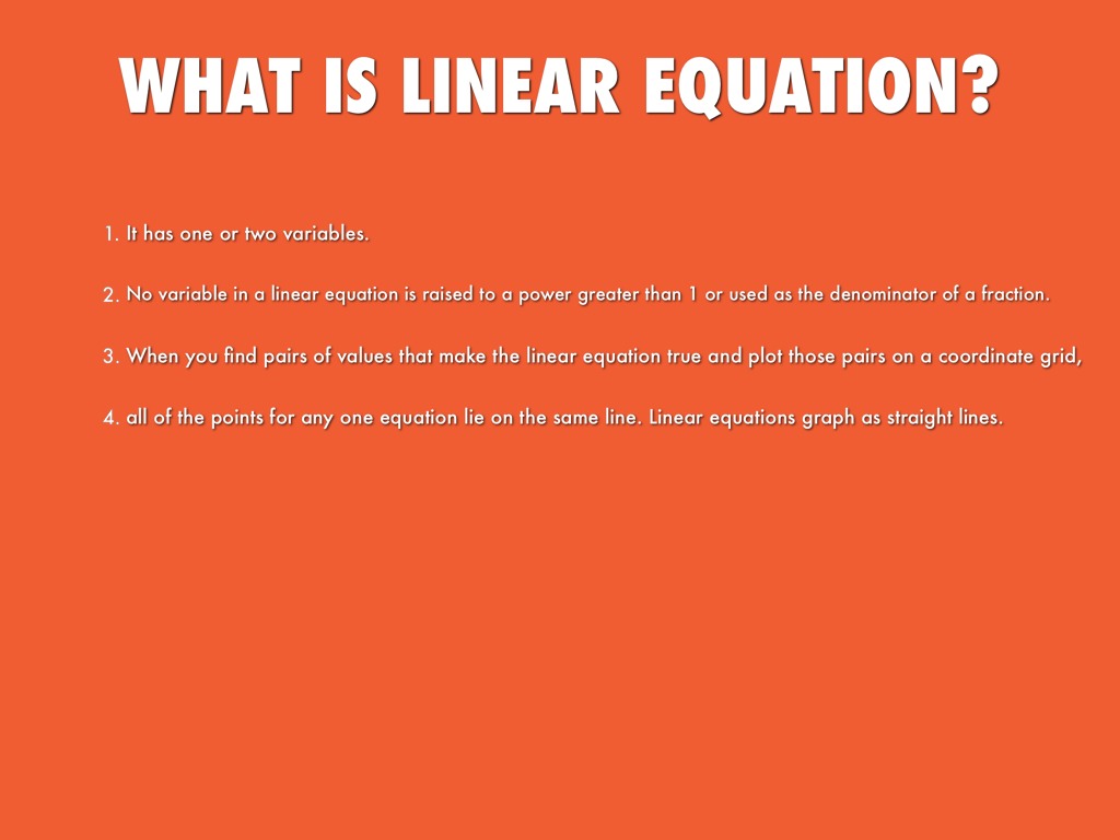 Linear Equation by Karlie Der