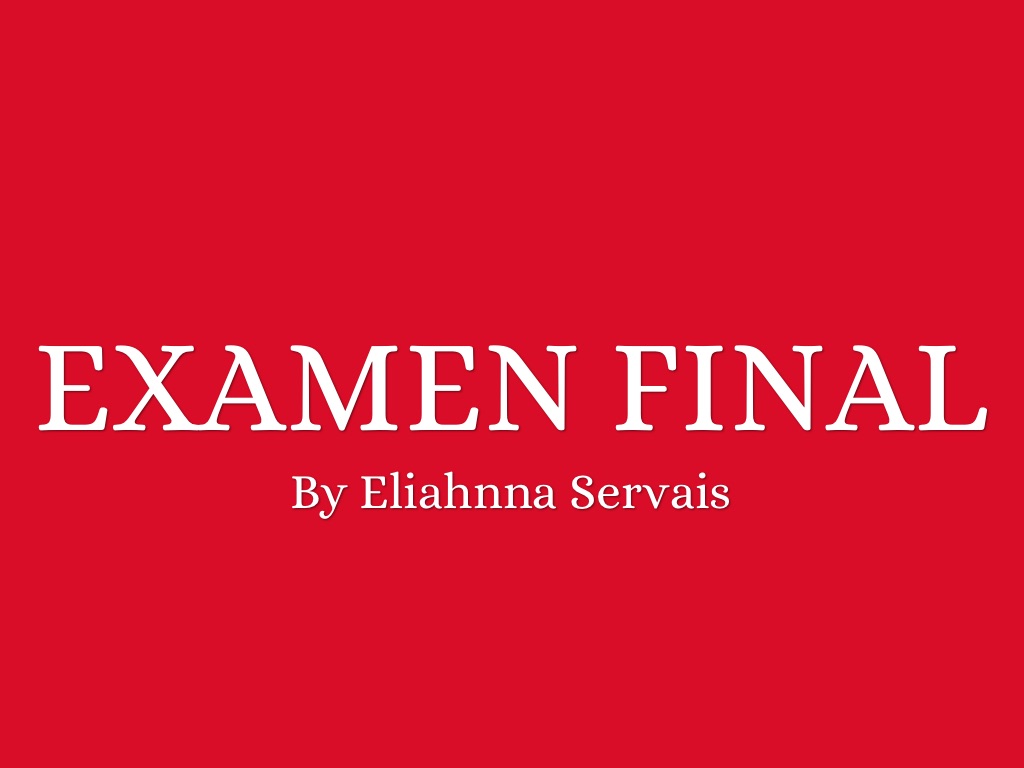 Examen Final