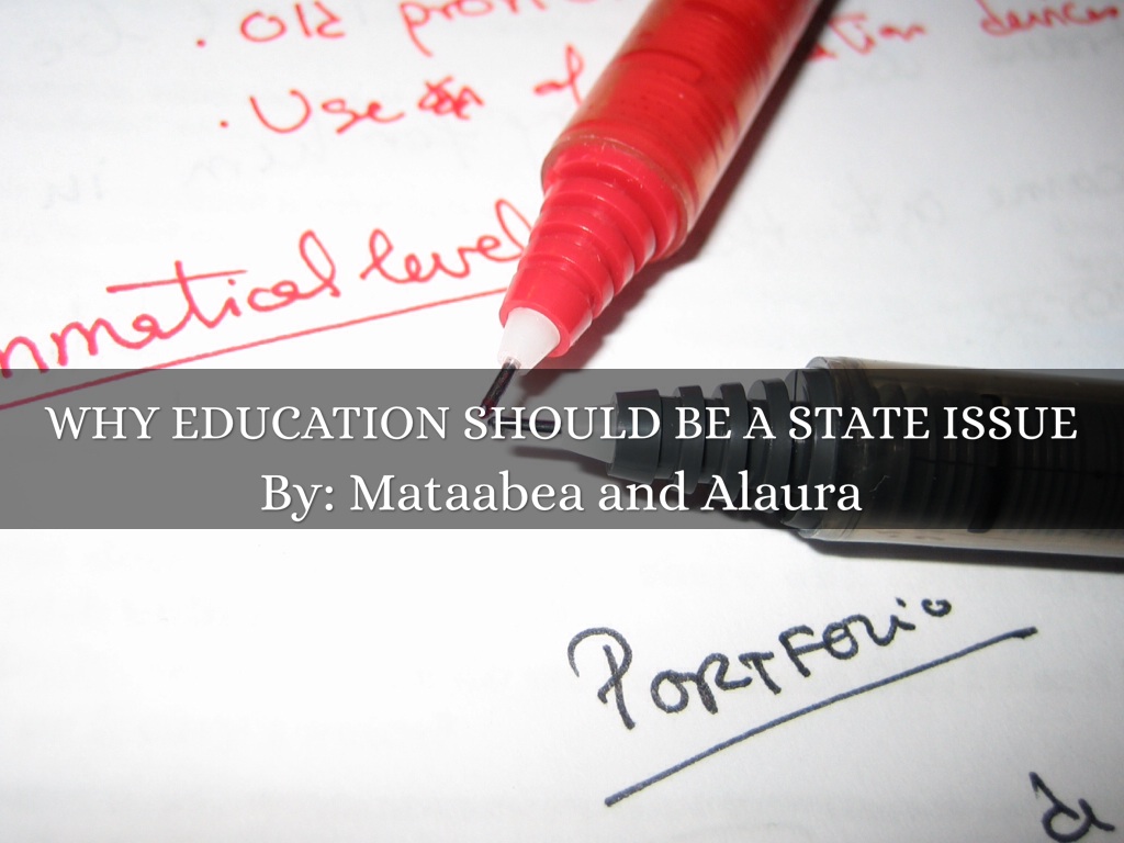 Education: A State Or Federal Issue?