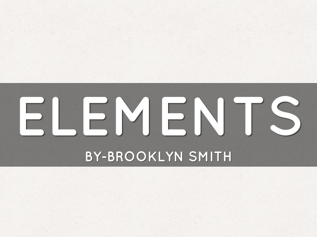 ELEMENTS