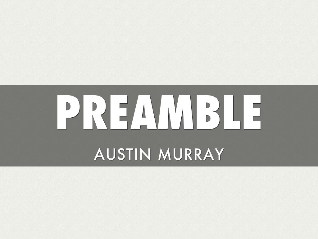 Preamble