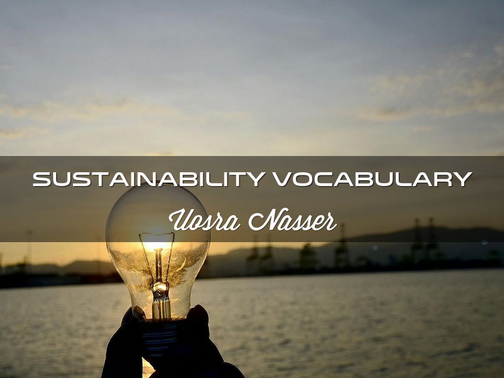 Sustainability Vocabulary