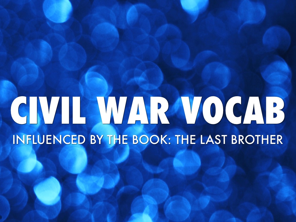Civil War Picture Book Vocab