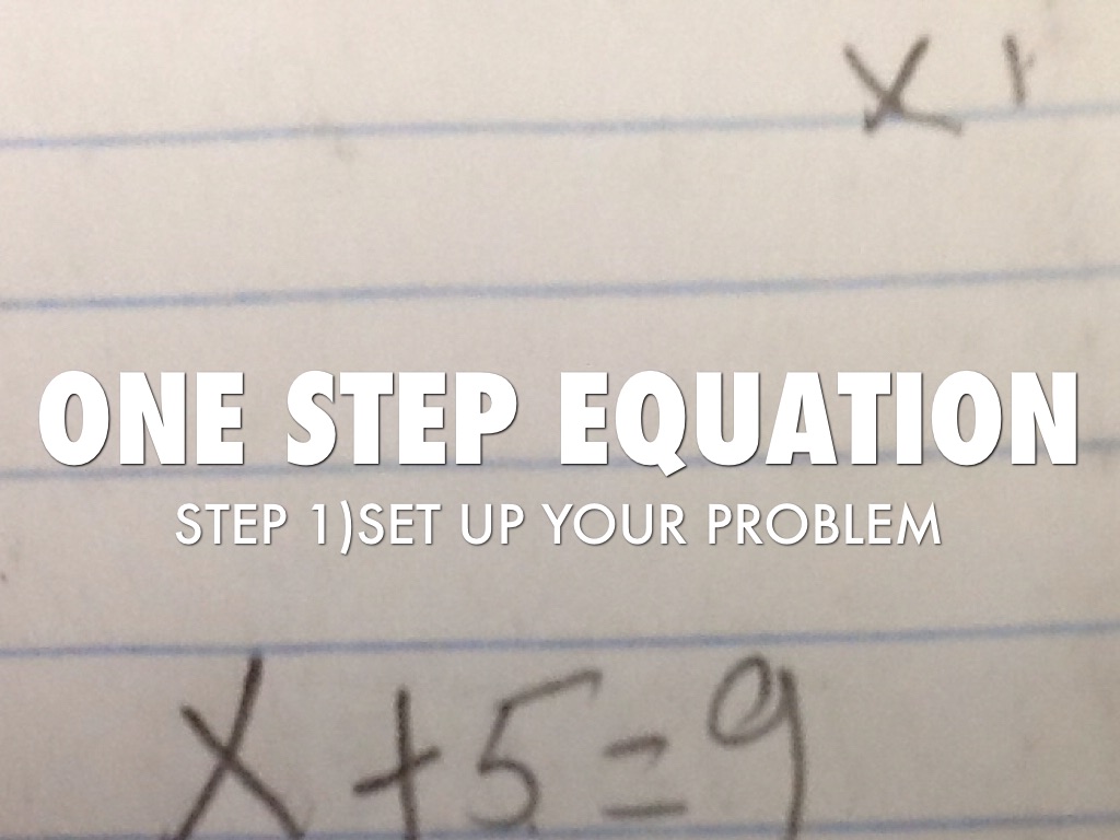 One Step Equation. 