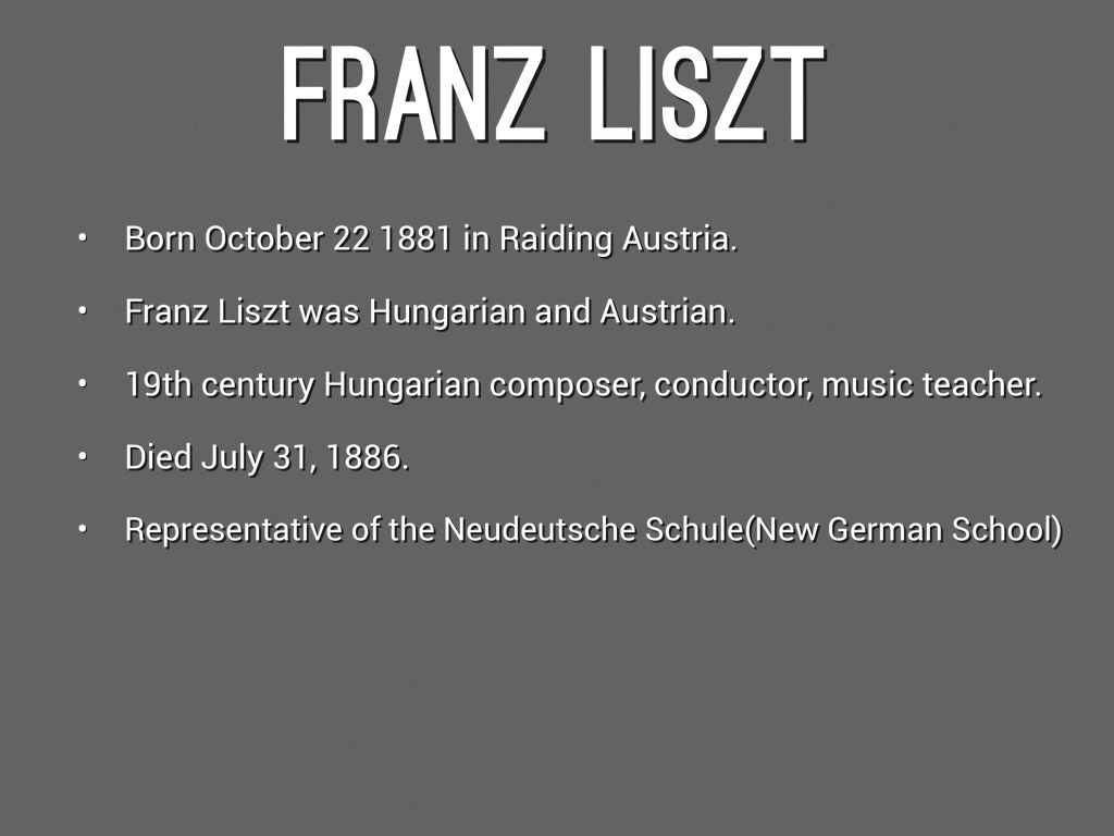 Sammy Greco Franz Liszt