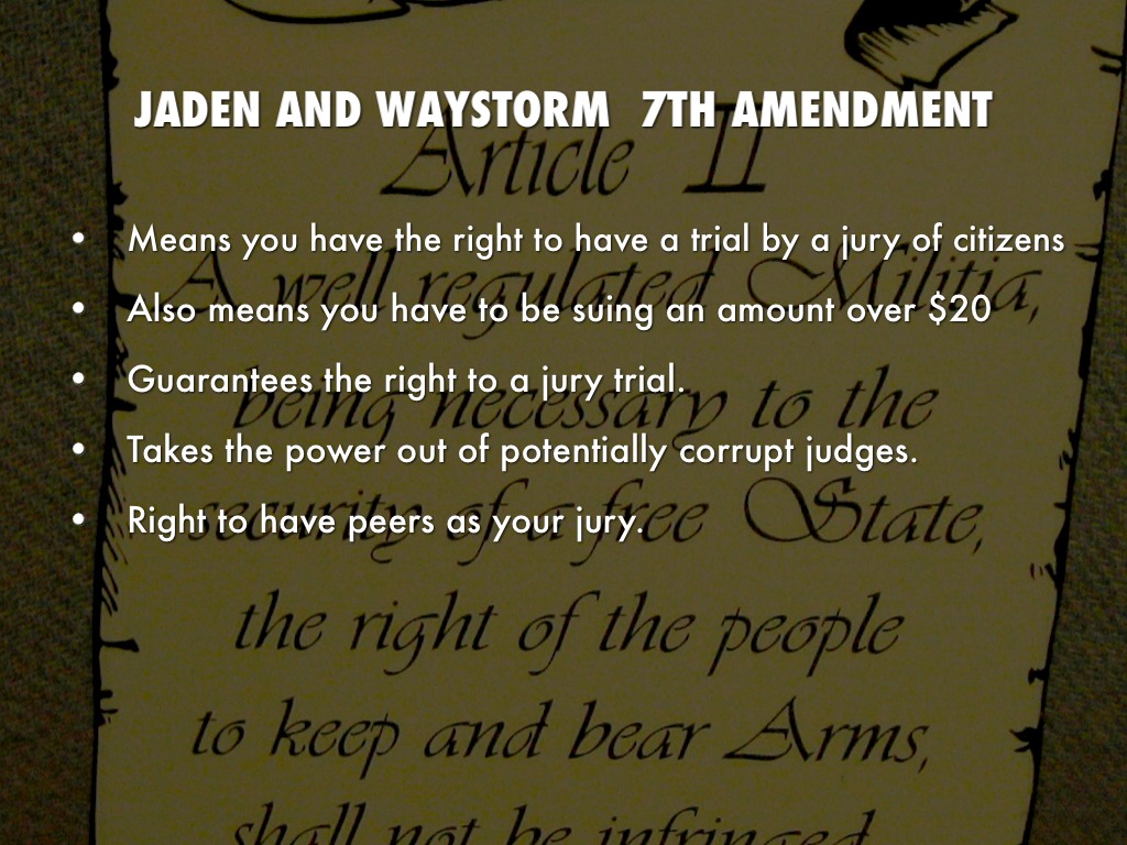 The Seventh Amendment Examples