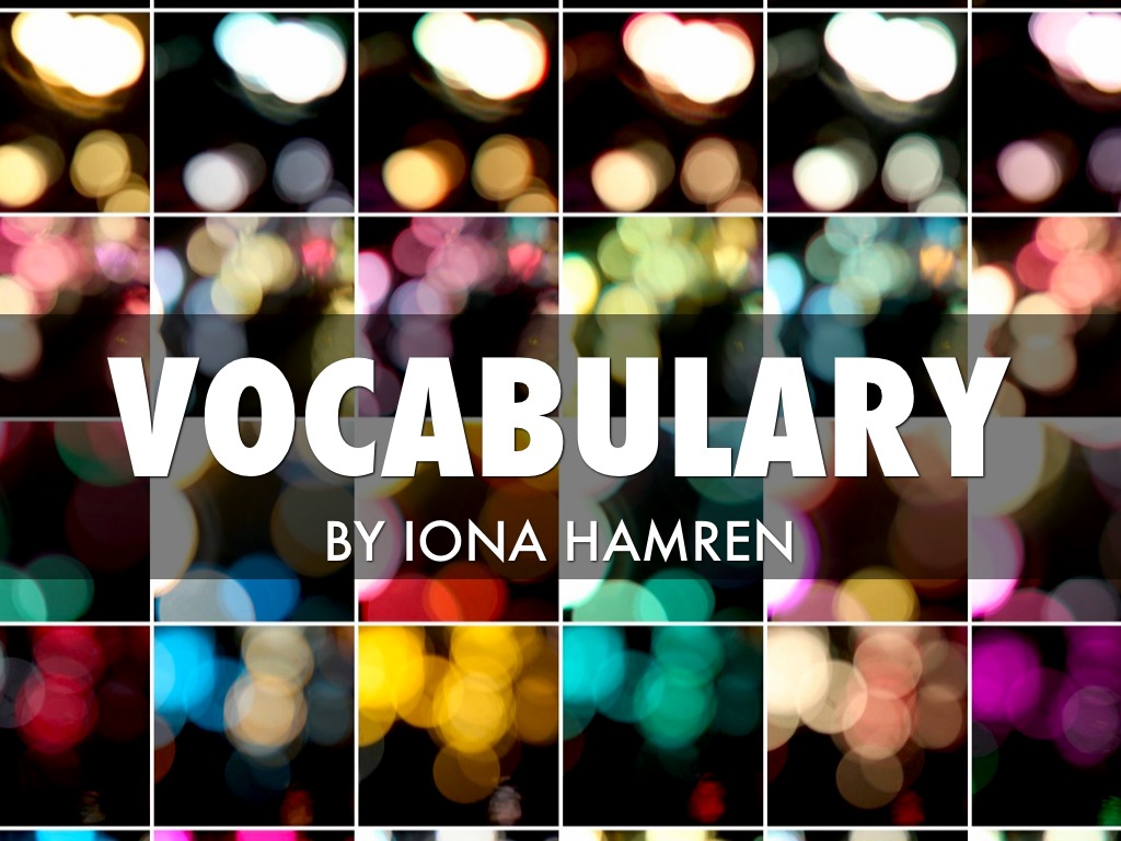 Iona's Vocabulary Presentation