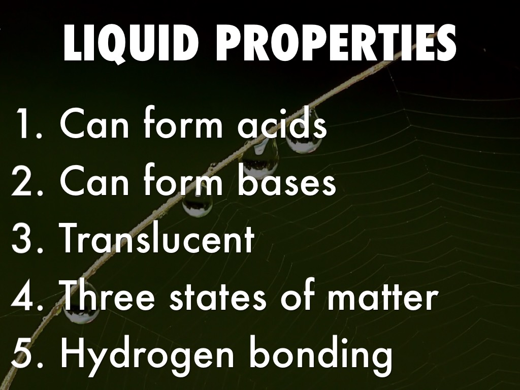Liquid Properties by Madison Radtke