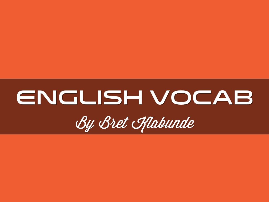 English Vocab