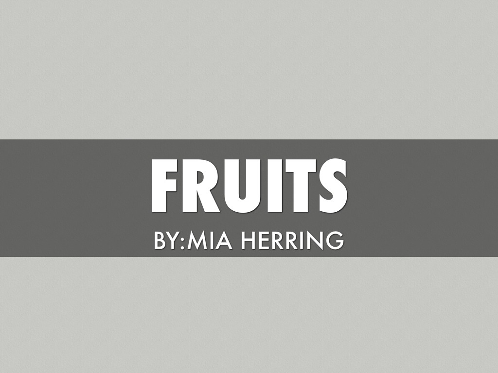 Fruits 