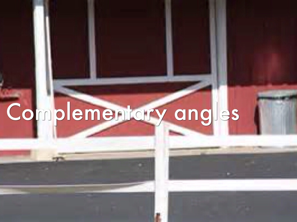 complementary angles in real life