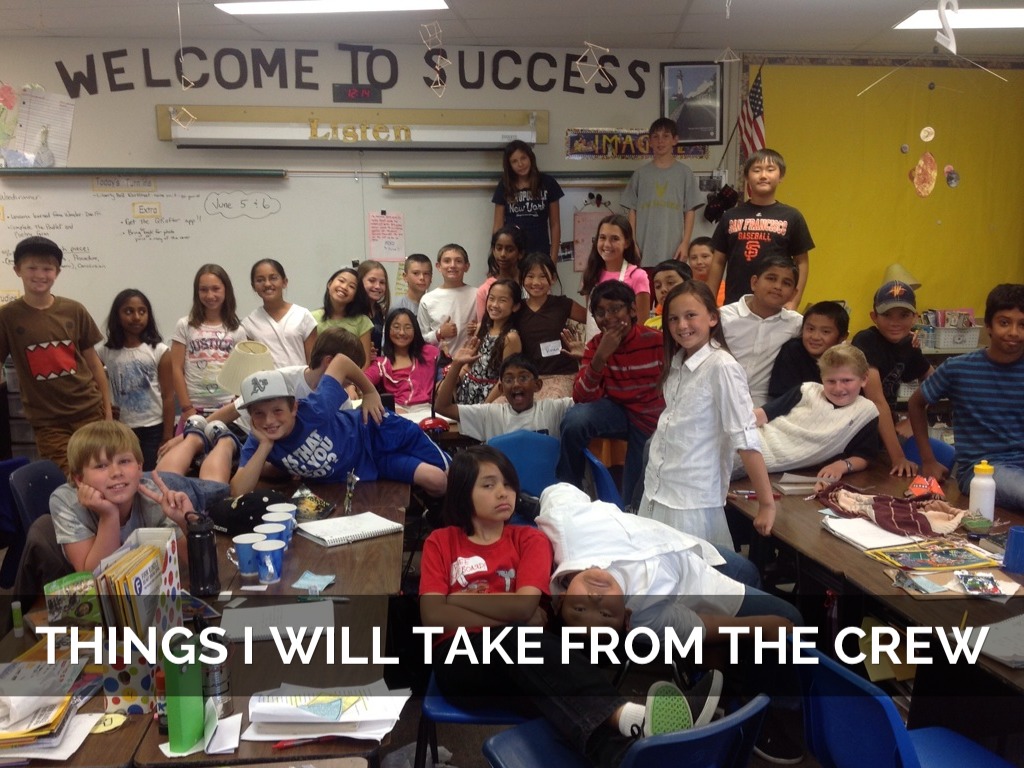 Things I Will Take From The Crew