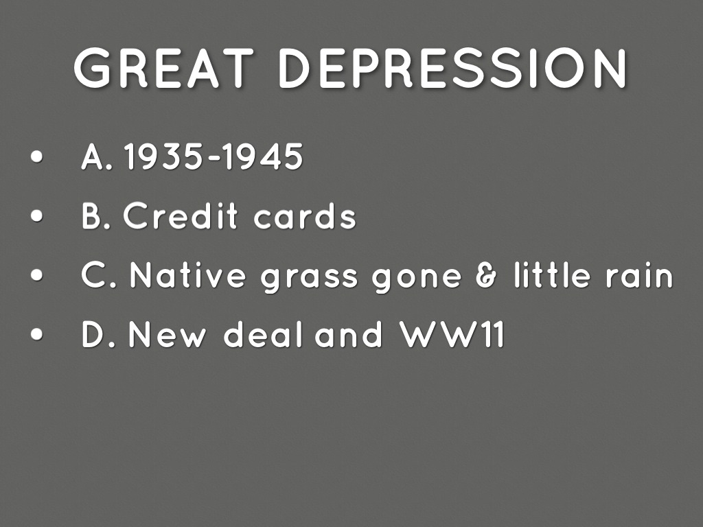 Great Depression& WW11, Kevin And Ben