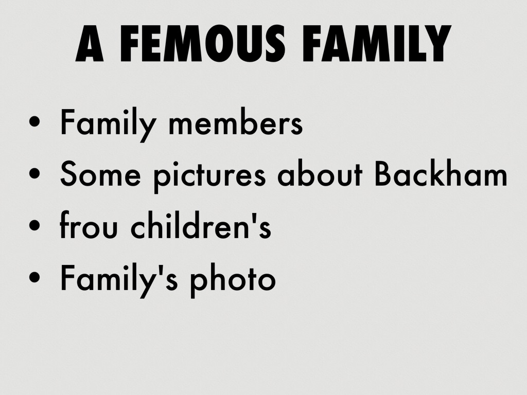 A Famous Family 