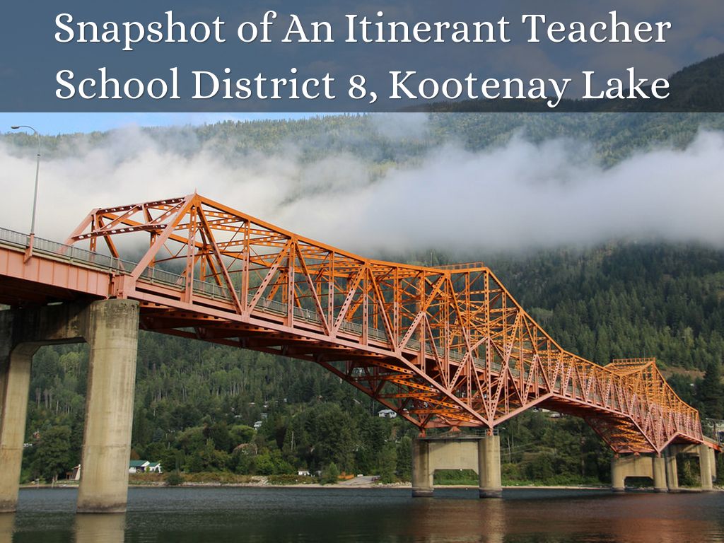 Snapshop of an Itinerent Teacher in SD# 08