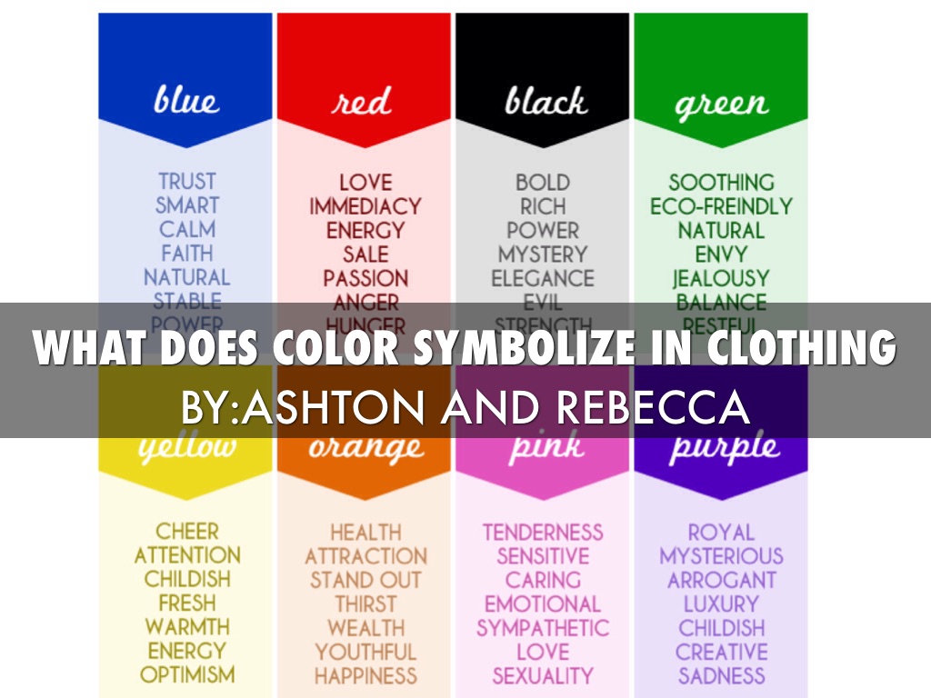 What Does Color Symbolize In Clothing by Ashton Gibson