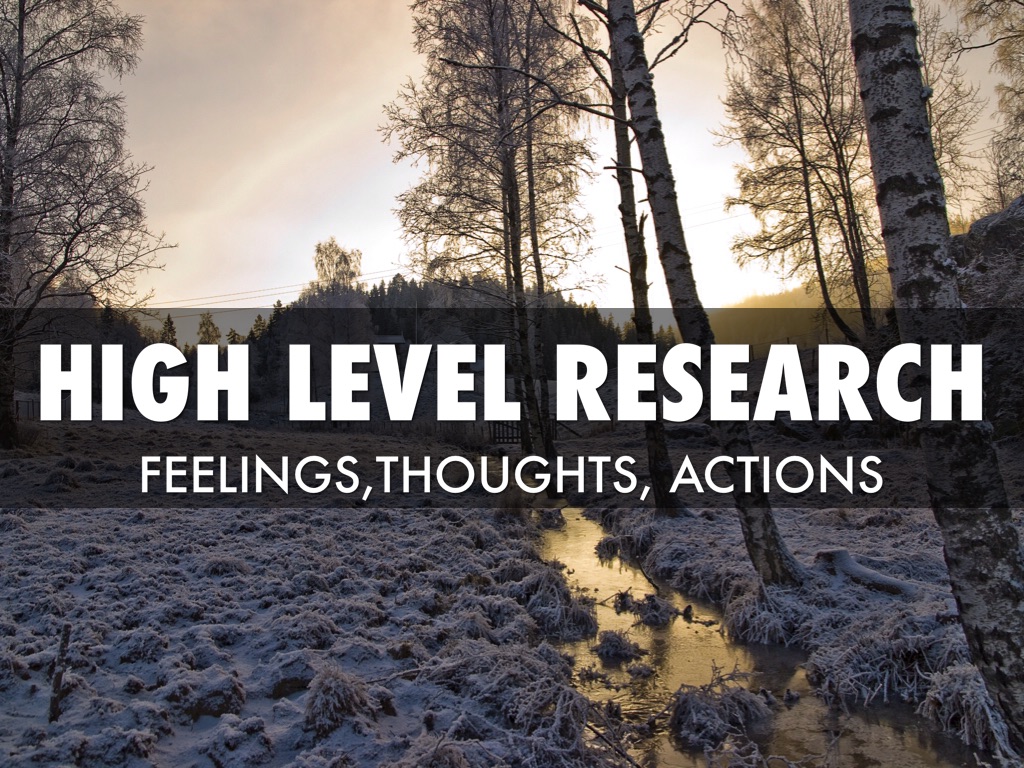 Fundamentals Of High Level Research