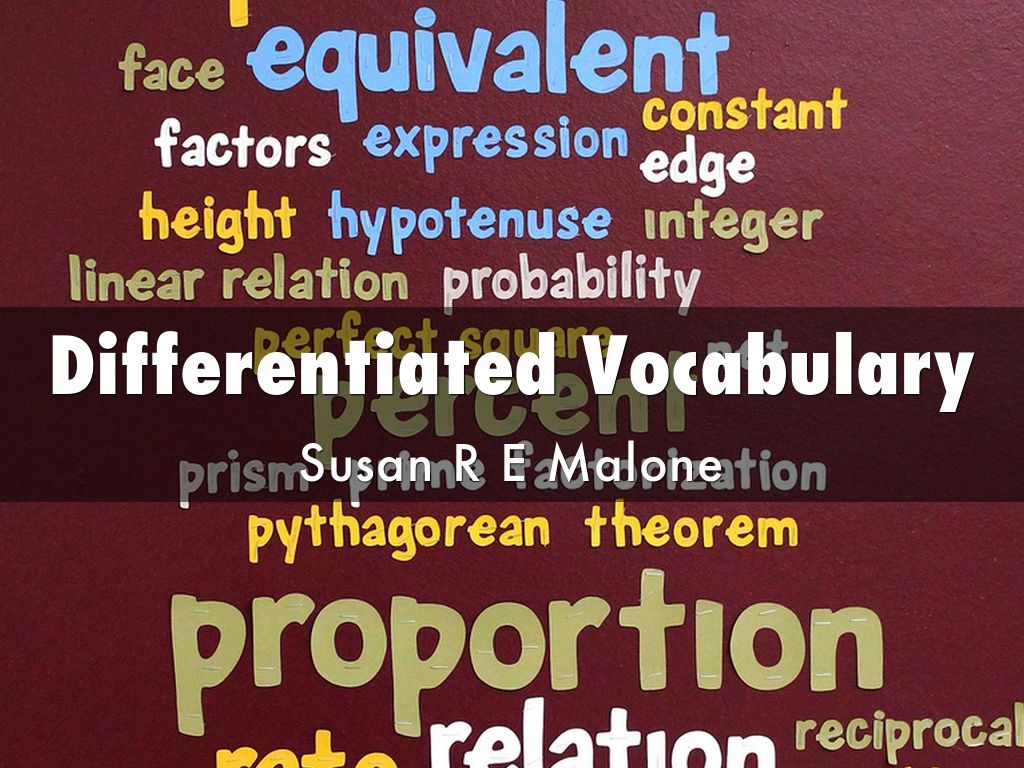 Copy of Differentiated Vocabulary Comprehention by Dr.