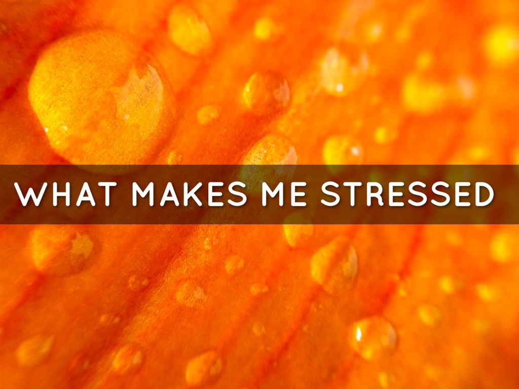 Things That Make Me Stressed And Things That Refuse Stress
