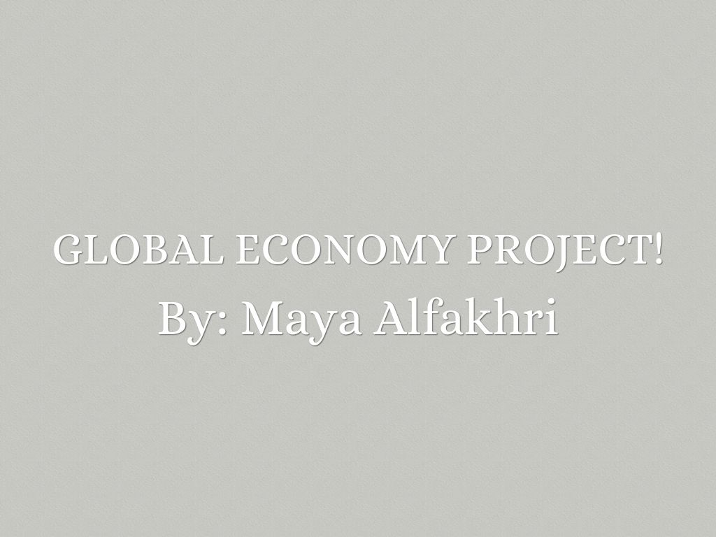 Global Economy Project