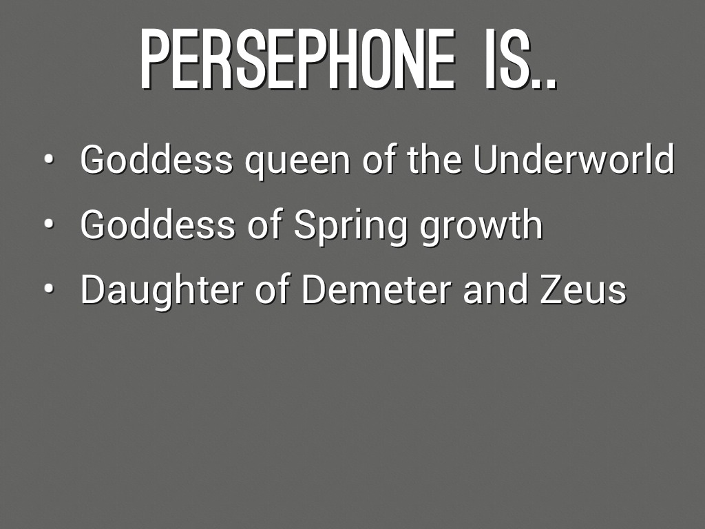 Persephone Meaning