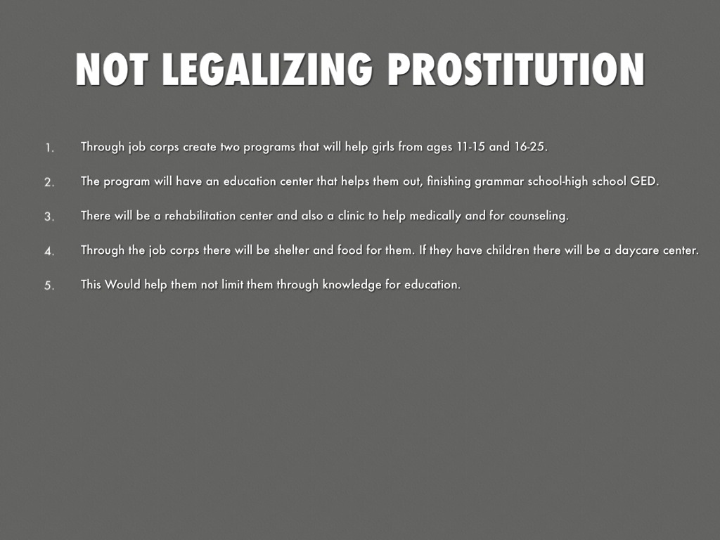 why prostitution should not be legal essay