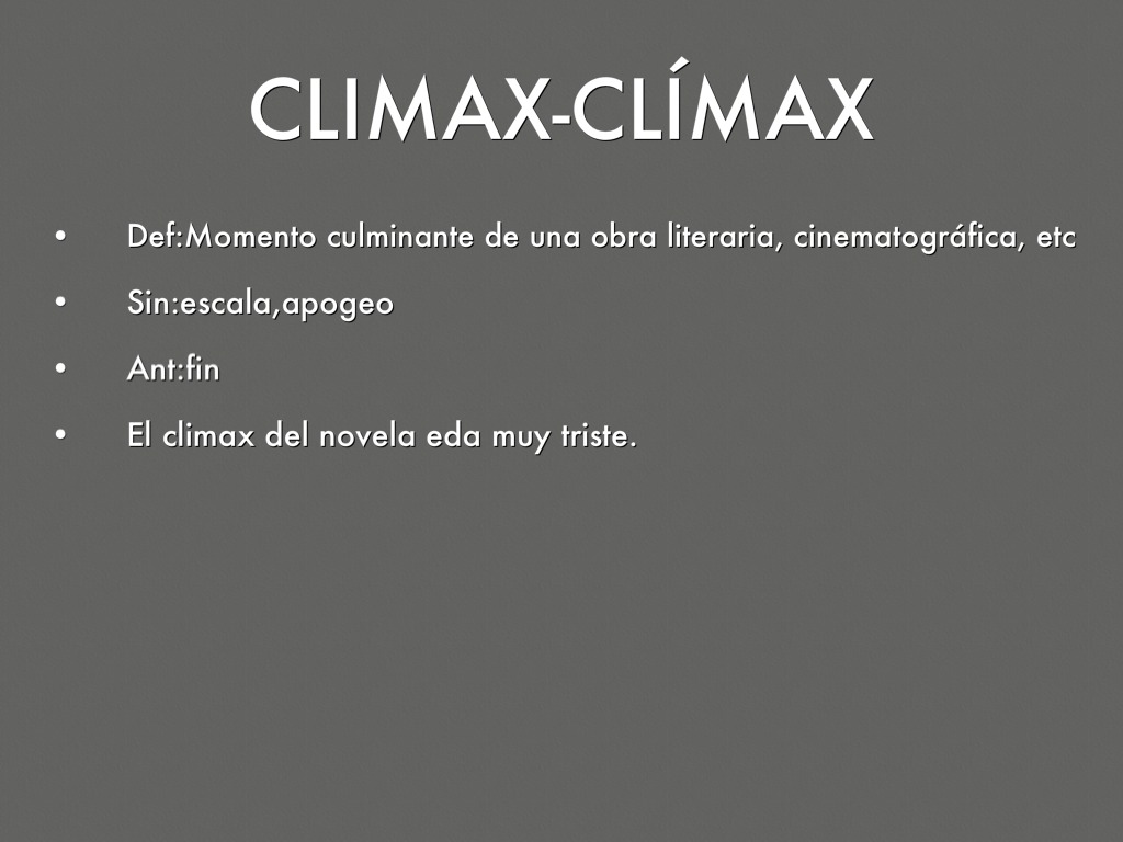 O Que Significa A Expressao Comunidade Climax