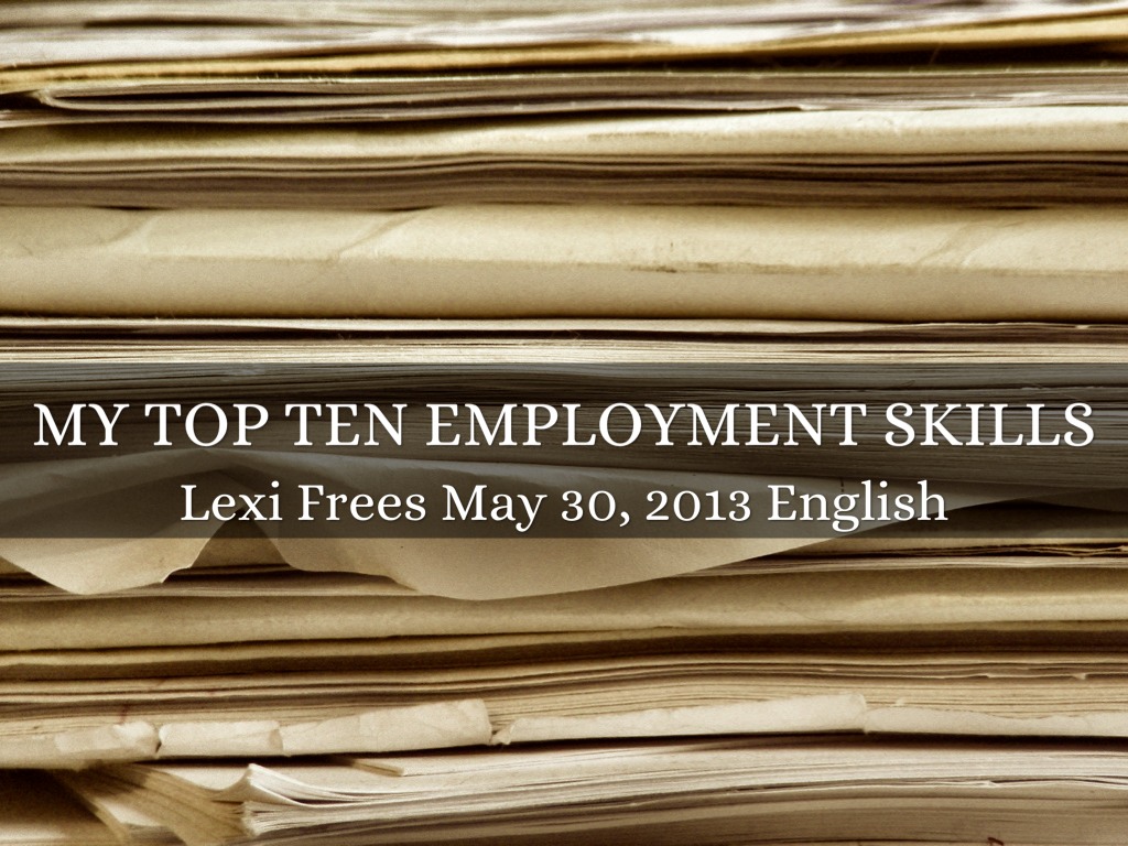 My Employment Skills