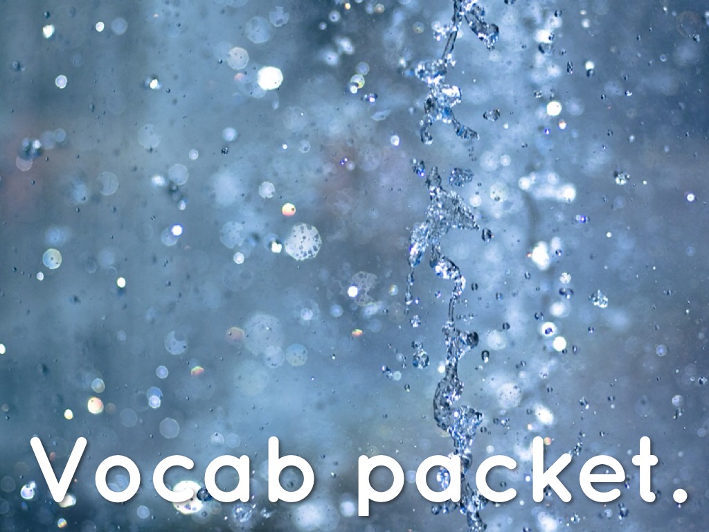 Vocabulary Packet chapter 10-12.
