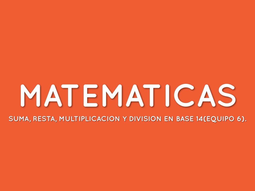Matemáticas 